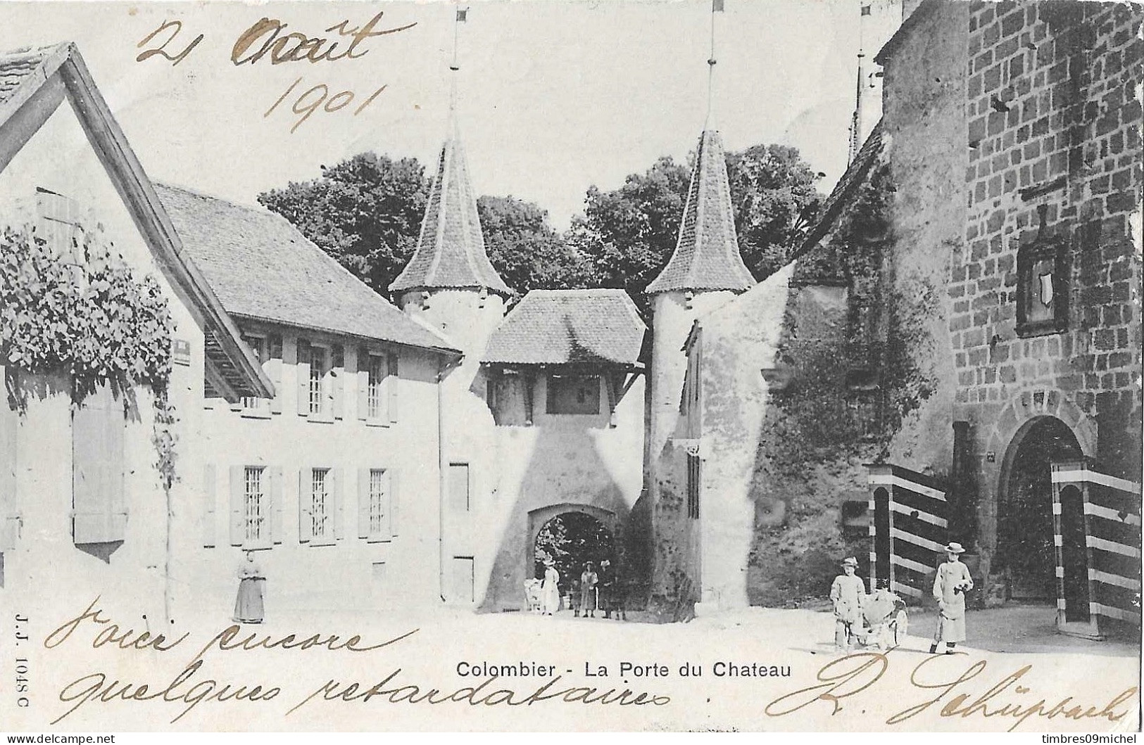 CPA Colombier La Porte Du Chateau - Colombier