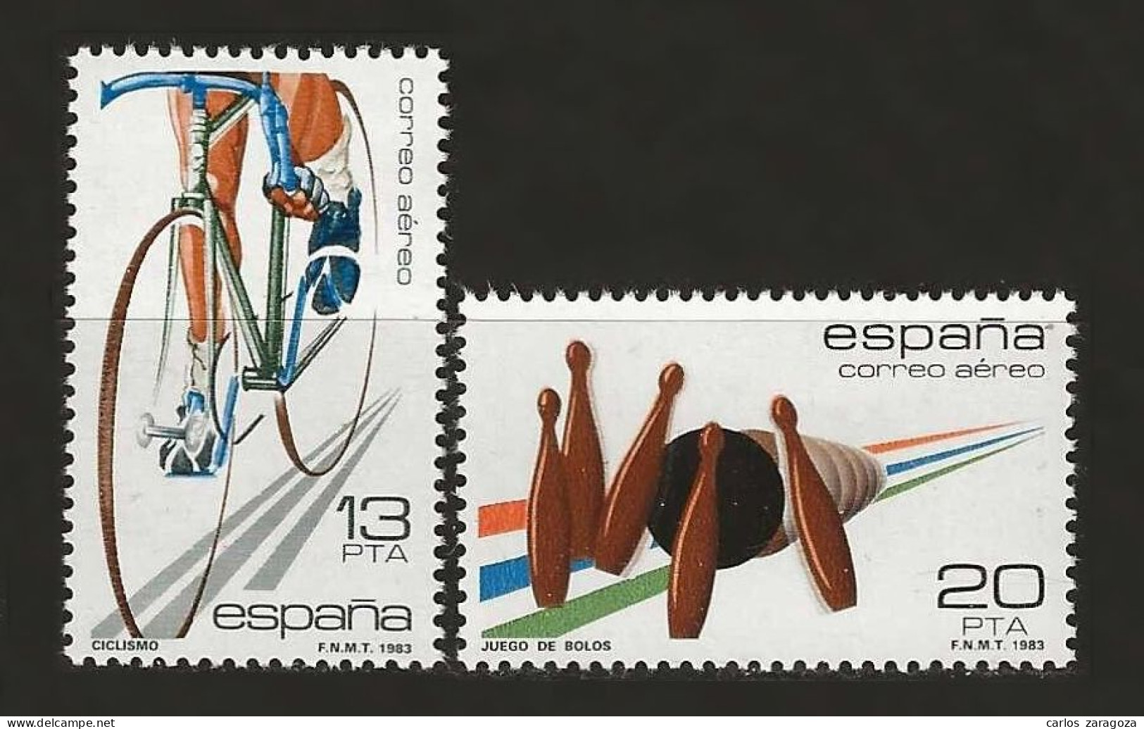 ESPAÑA 1983—CORREO AÉREO.DEPORTE 2695,2696 ** TIMBRES NEUFS PA302,PA303 MNH C183,C184 AIRMAIL - Neufs