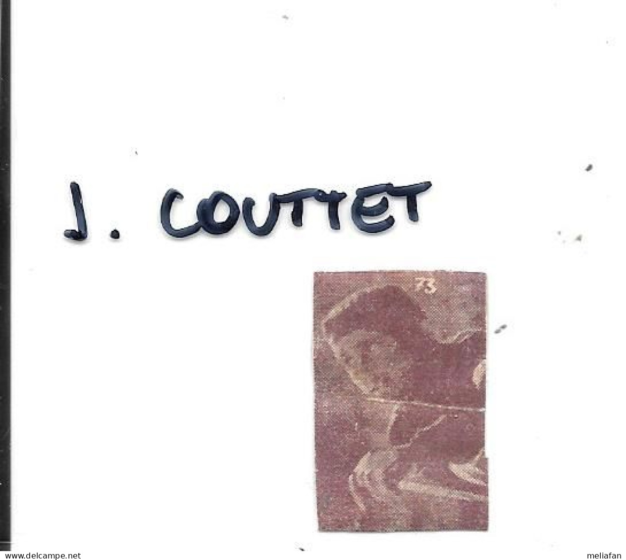 EA36 - VIGNETTE ATHLETIC - SKI - JAMES COUTTET - FORMAT 1.8 X 3 CM - Sports D'hiver