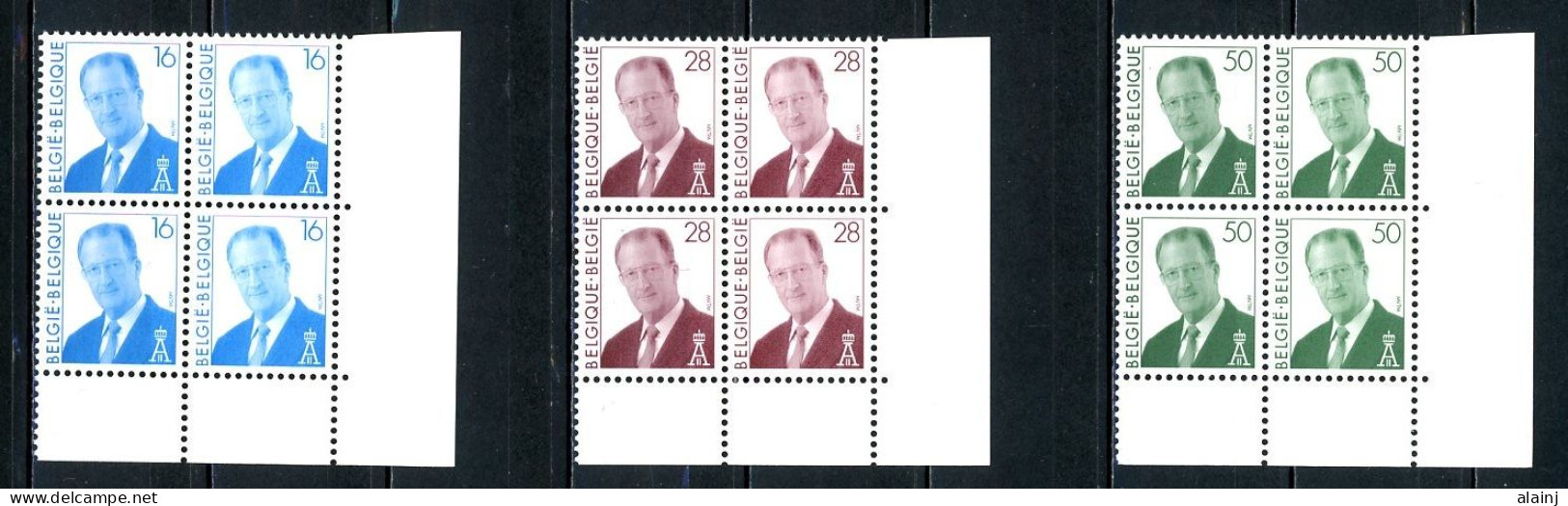 BE   2660 - 2662    XX    ----      Blocs De 4 Coin De Feuille  --  Excellent état. - 1993-2013 King Albert II (MVTM)