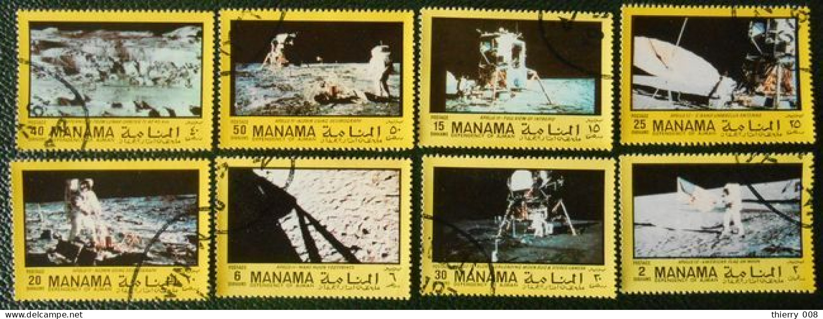 08 Manama Dependency Of Ajman Espace Lune Apollo 12 - Autres & Non Classés