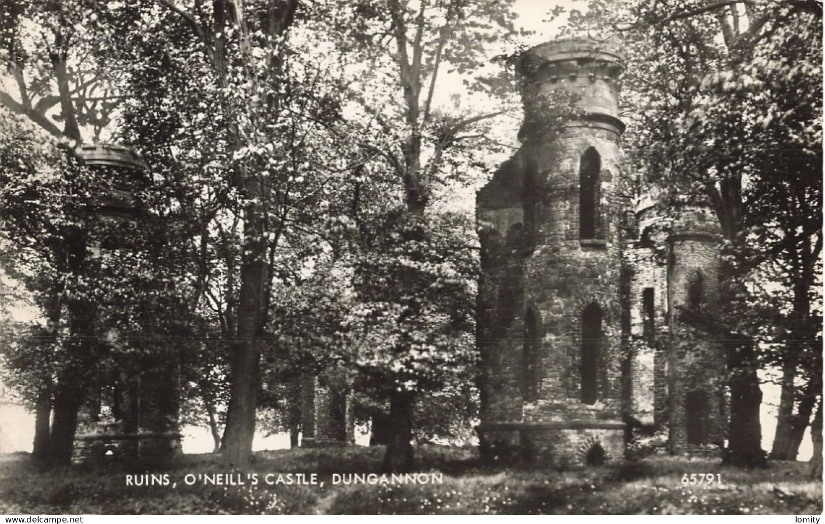 Irlande Du Nord Dungannon Ruins O'Neill's Castle Ruines Chateau CPSM PF + Timbre Cachet 1966 - Tyrone