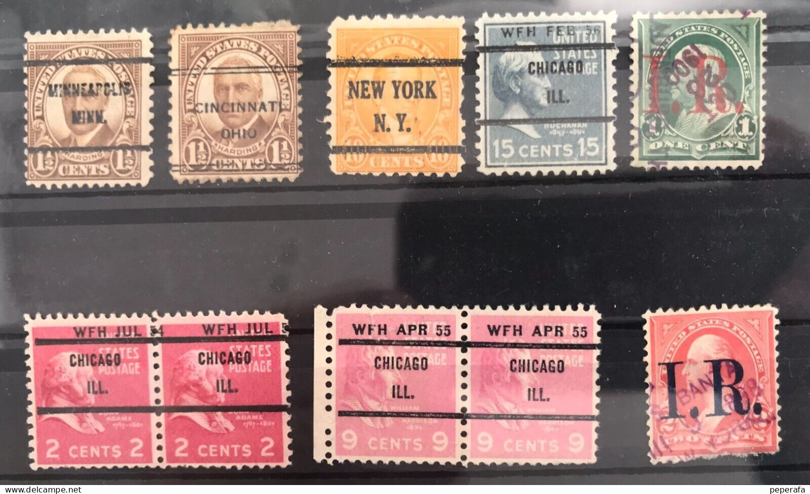 UNITED STATES AMERICA, USA, COLLECTION, POSTMARKS OF CITIES / TOWN, LOT 5 - Collections