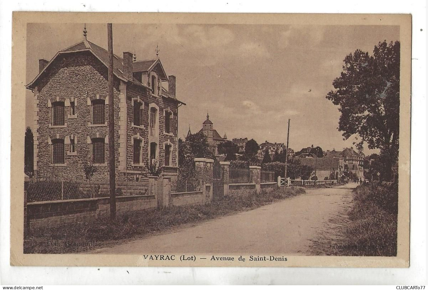 Vayrac (24) : La Villa De L'Avenue De Saint-Denis En 1938 PF - Vayrac