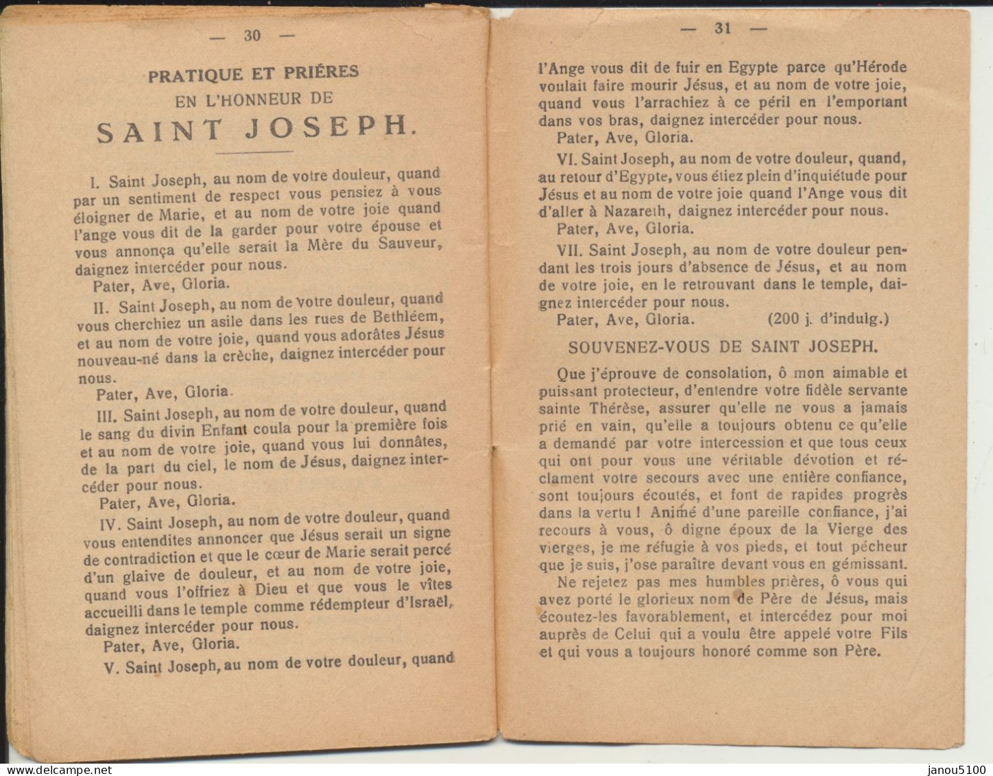 VIEUX PAPIERS   CALENDRIER  DU CULTE PERPETUEL DE SAINT JOSEPH           1930. - Kleinformat : 1921-40