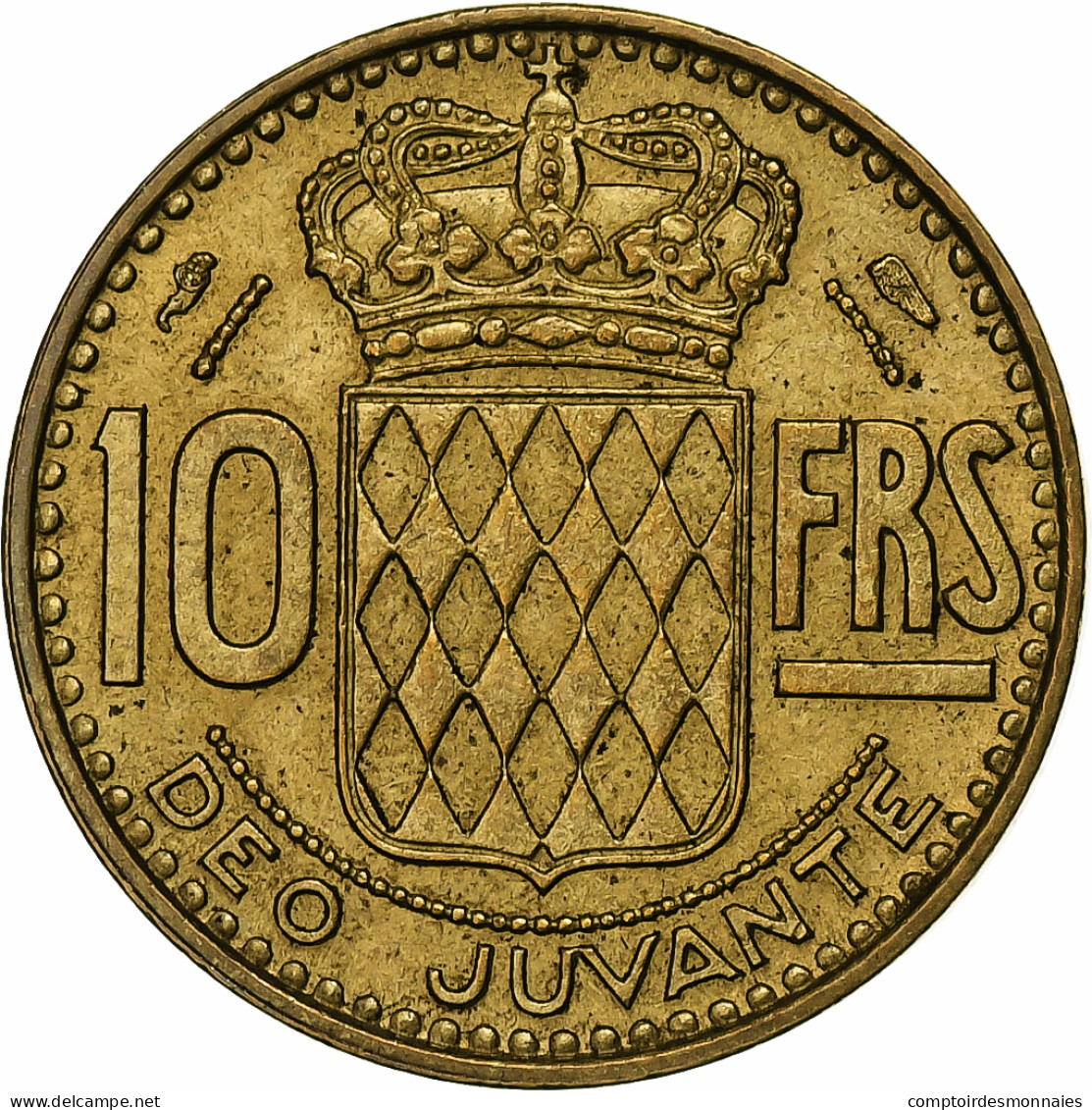 Monaco, Rainier III, 10 Francs, 1950, Bronze-Aluminium, TTB+, Gadoury:MC 139 - 1949-1956 Anciens Francs