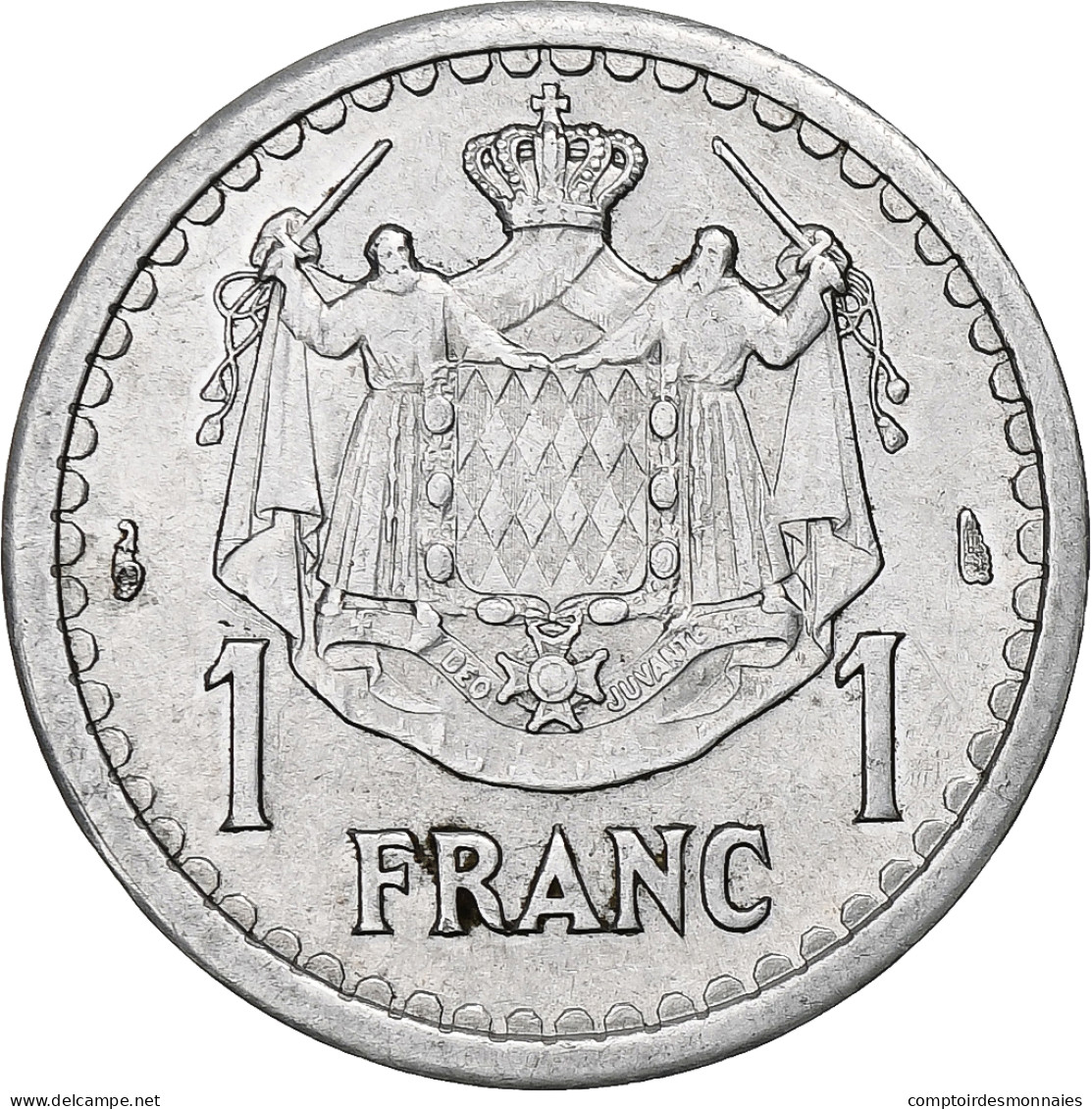 Monaco, Louis II, Franc, 1943, Aluminium, TTB+, Gadoury:MC131, KM:120 - 1922-1949 Louis II