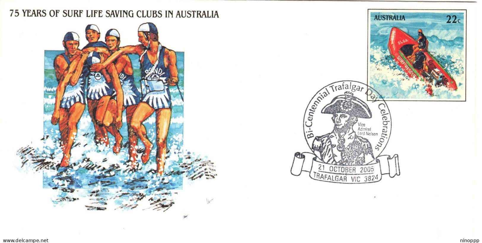 Australia 2005 Bi-centennial Trafalgar Day Celebrations, Trafalgar Postmark - Bolli E Annullamenti