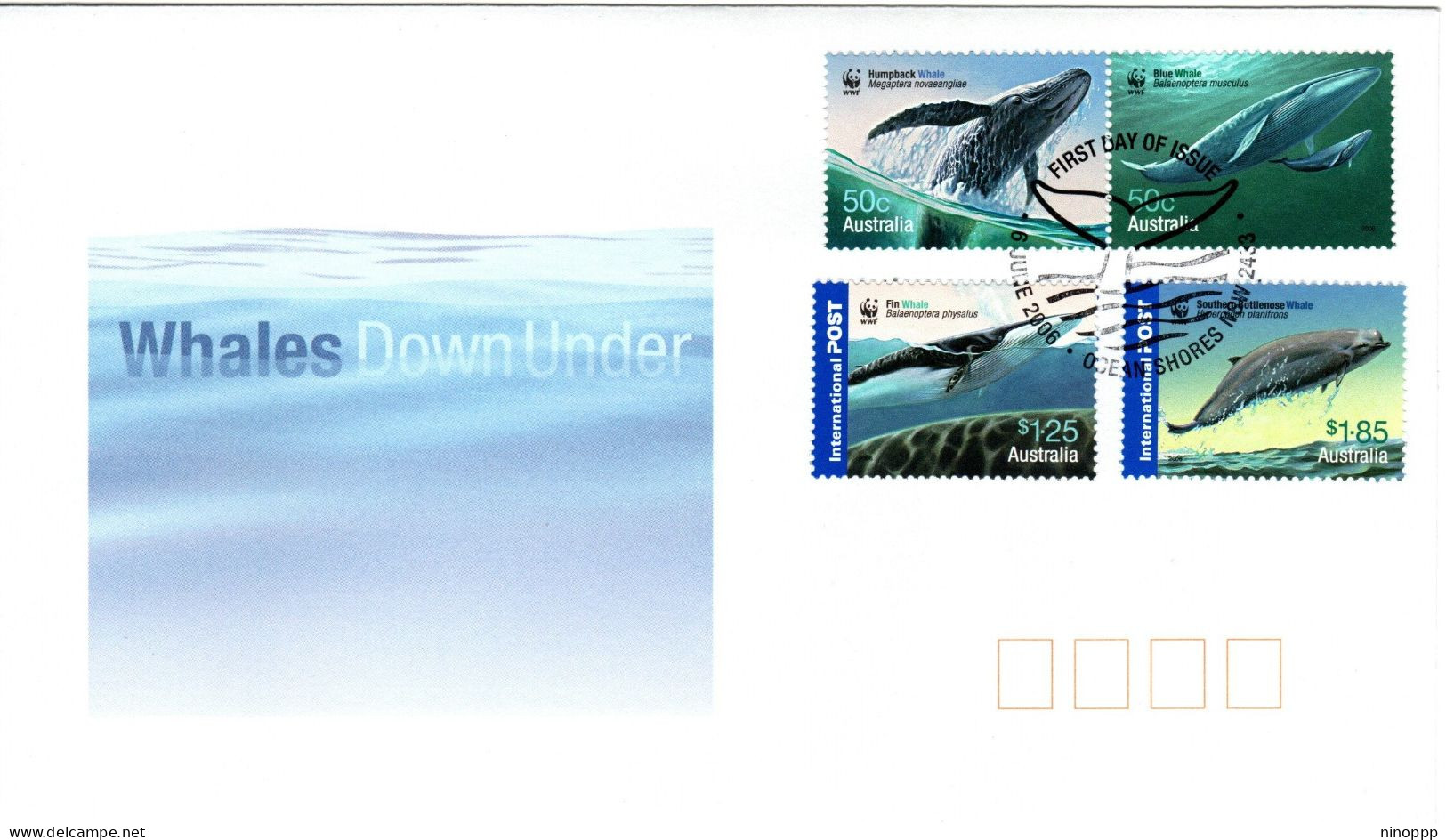 Australia 2006  Whales Down Under,Oceanshores Postmark,FDI - Bolli E Annullamenti