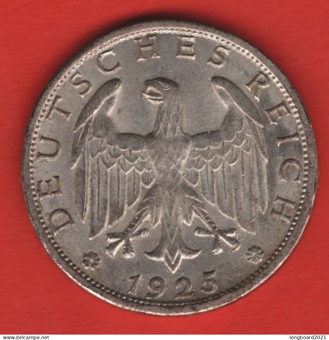 DEUTSCHES REICH - 1 REICHSMARK 1925J - 1 Mark & 1 Reichsmark