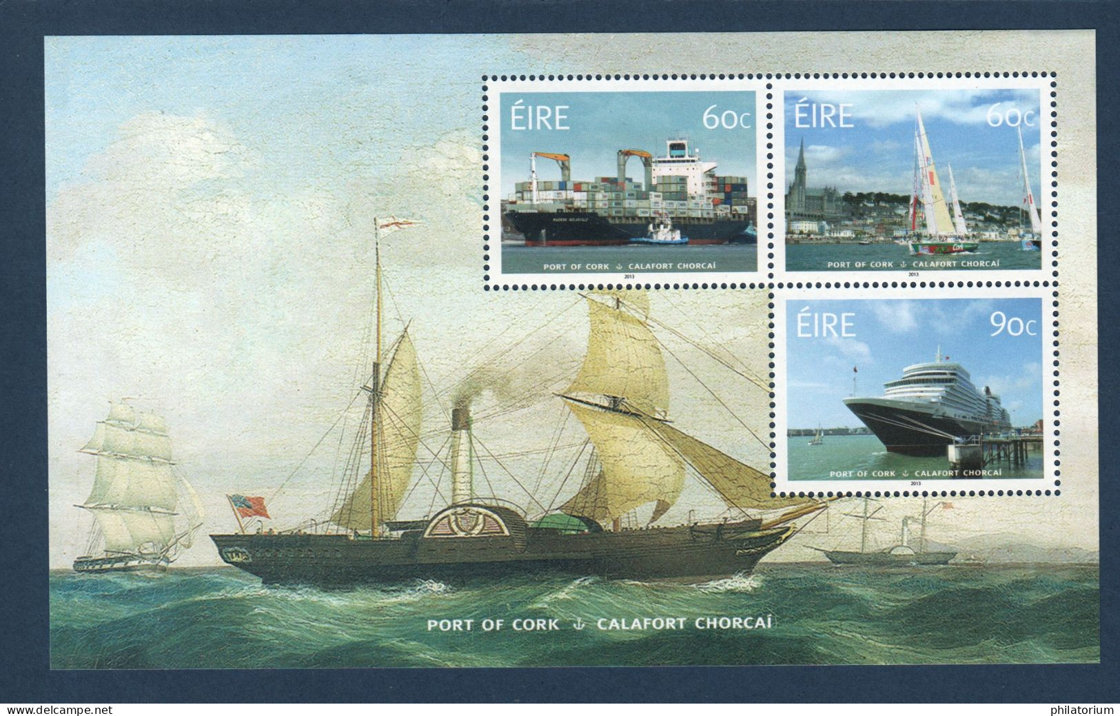 EIRE Ireland Irlande, **, Yv  , Mi BL 91 SG MS 2171, Port De Cork, - Blocs-feuillets