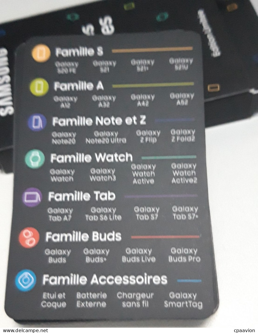 JEU DE CARTES - JEU DES 7 FAMILLES SAMSUNG - Other & Unclassified