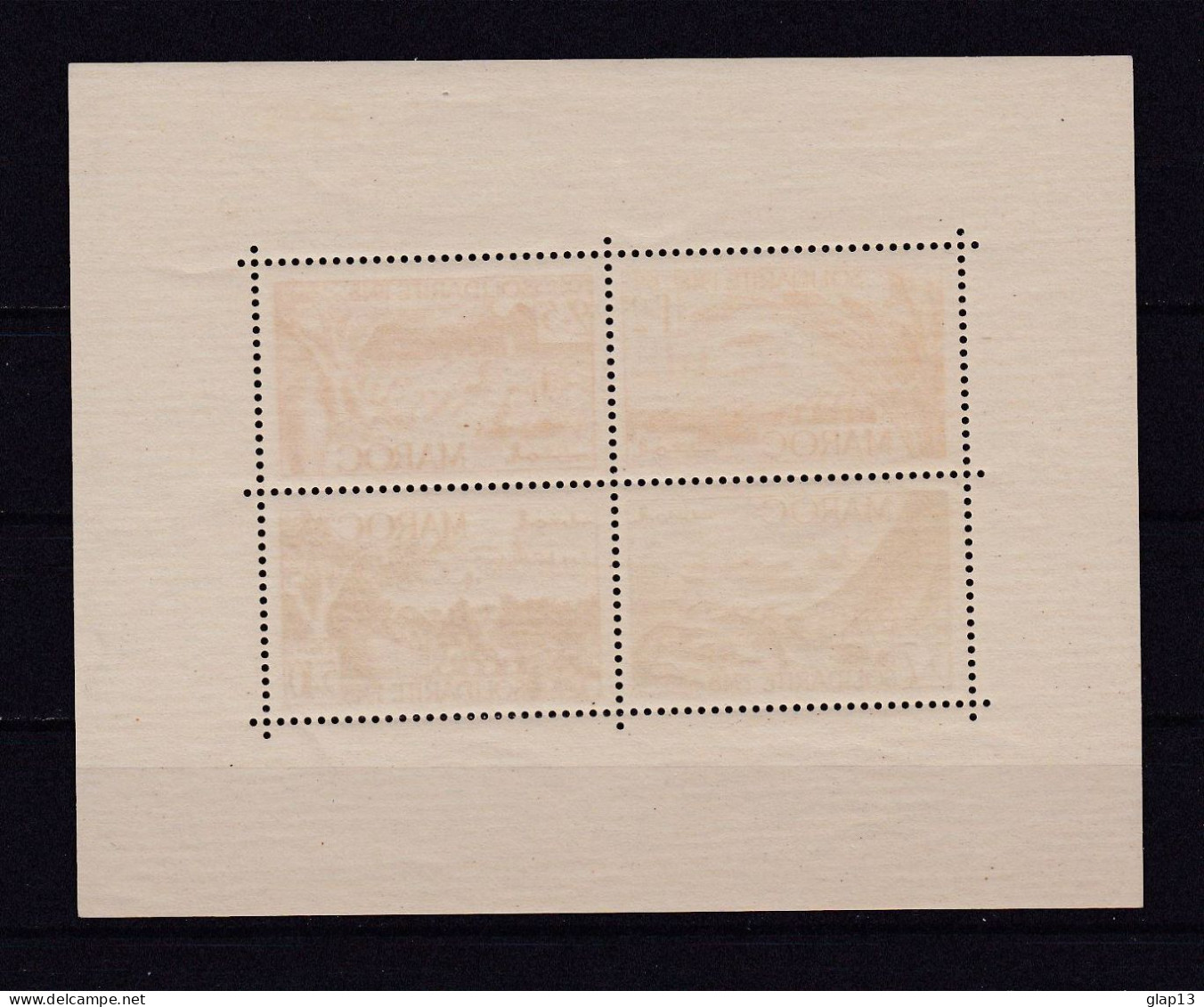 MAROC 1949 BLOC N°1 NEUF AVEC CHARNIERE - Blocs-feuillets