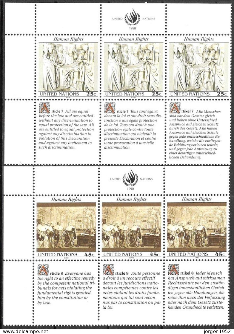 UNITED NATIONS # NEW YORK FROM 1990 STAMPWORLD 606-07** - Nuovi
