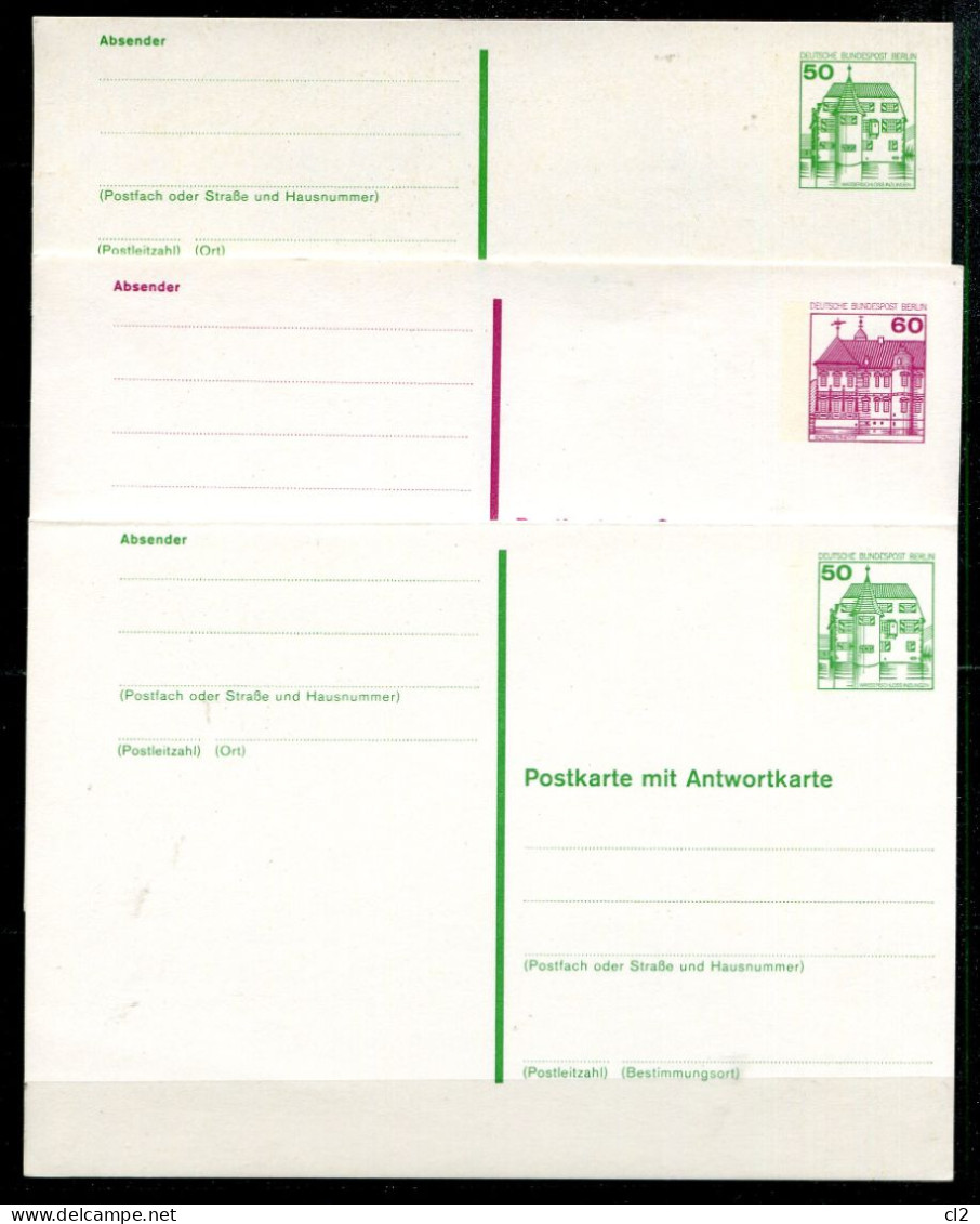 BERLIN - Ganzsache(Entier Postal) - Mi USo 116, 117 Et 119 - Cartoline - Nuovi
