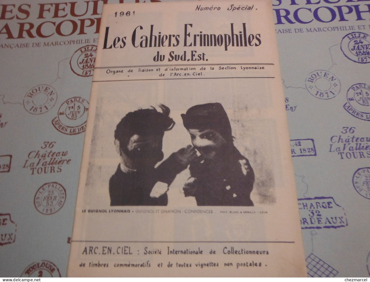 RARE  22 numeros les cahiers erinnophiles du sud.est 1961/62 et 63/64 4 annees de bulletins section lyonnaise de l aec