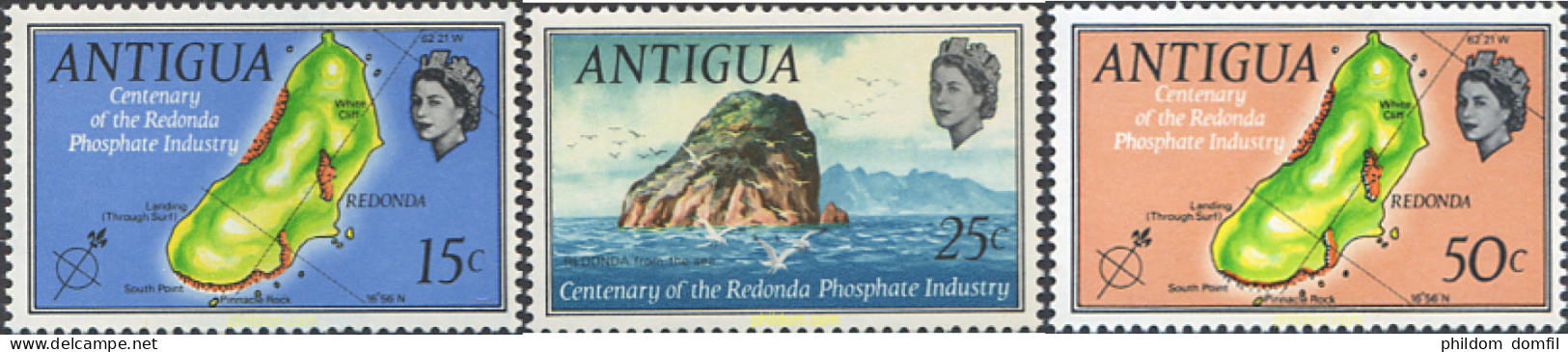 282721 MNH ANTIGUA 1969 CENTENARIO DE LA INDUSTRIA DE FOSFATOS DE LA ISLA REDONDA - Autres & Non Classés