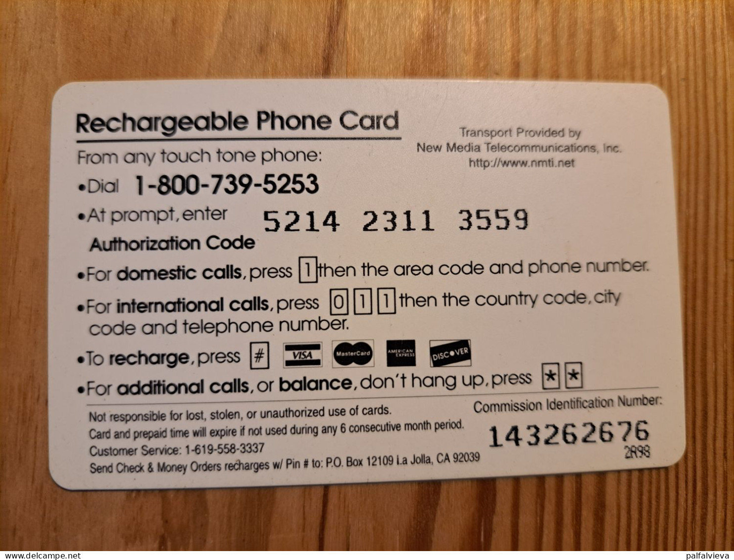 Prepaid Phonecard USA, New Media Telecommunications Inc. - Autres & Non Classés