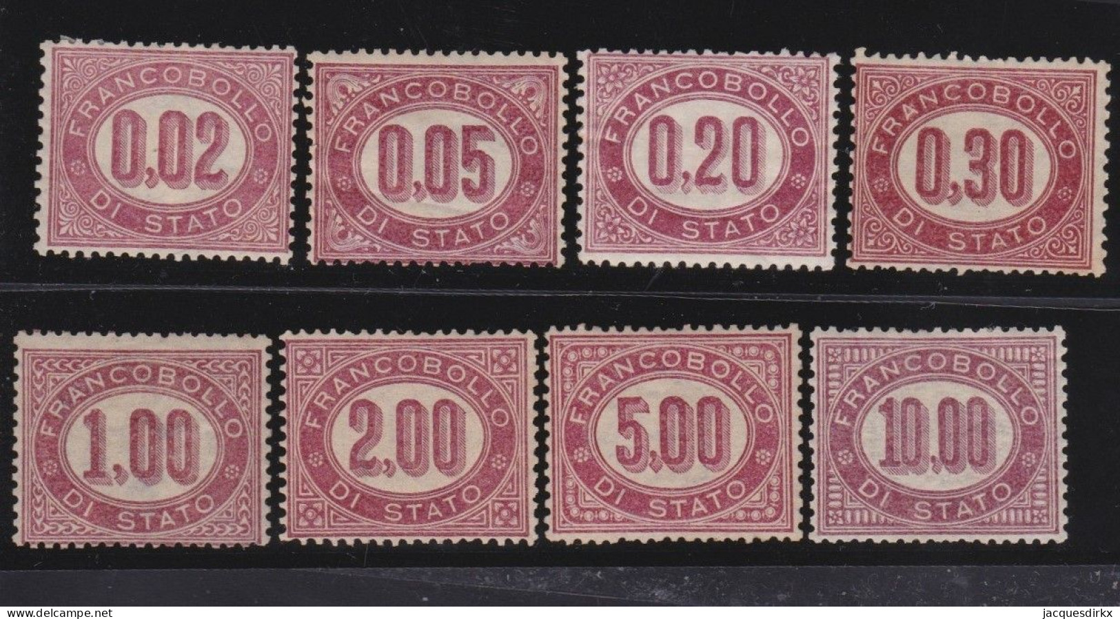 Italy   .  Y&T   .     Service  1/8   (2 Scans)     .    *      .    Mint-hinged - Officials