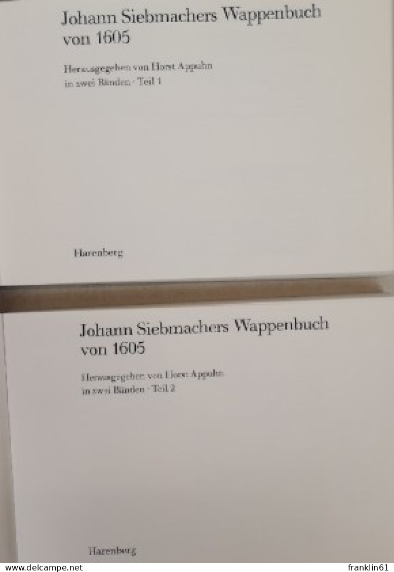 Johann Siebmachers Wappenbuch Von 1605. - 4. Neuzeit (1789-1914)