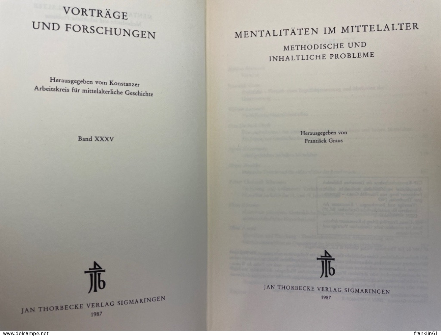 Mentalitäten Im Mittelalter : Methodische U. Inhaltliche Probleme. - 4. 1789-1914