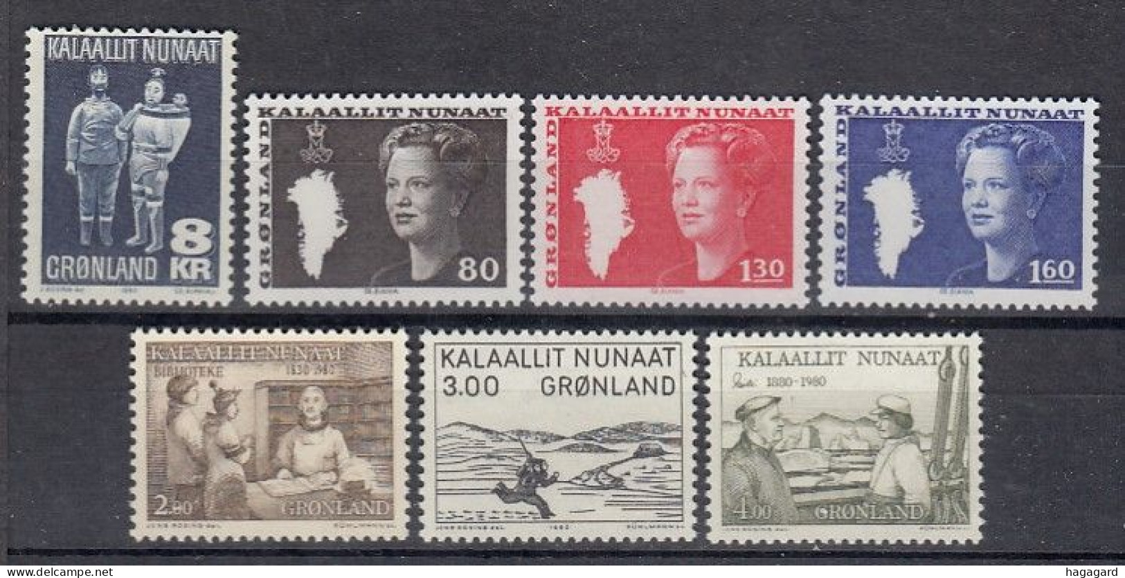 B1719. Greenland 1980. Complete Year Set. Michel 119-25. (6.30€). MNH(**) - Annate Complete