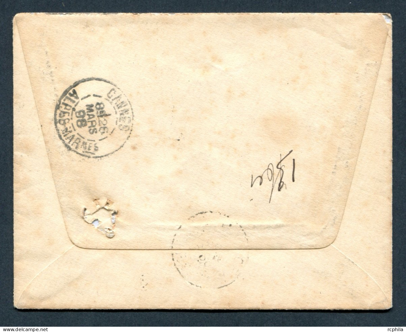 RC 26911 MONACO 1898 - 40c SUR LETTRE RECOMMANDÉE DE MONTÉ CARLO POUR CANNES - Covers & Documents