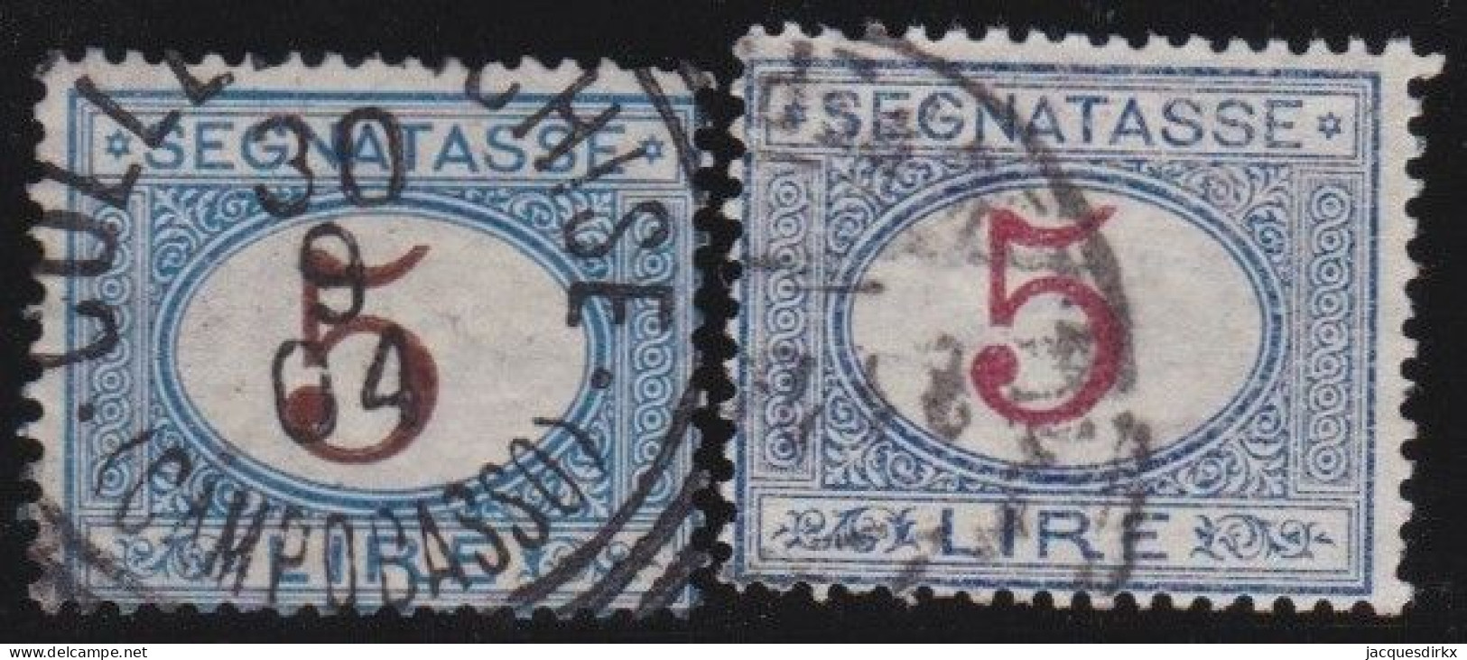 Italy   .  Y&T   .     Taxe  16/17    .   O      .    Cancelled - Postage Due