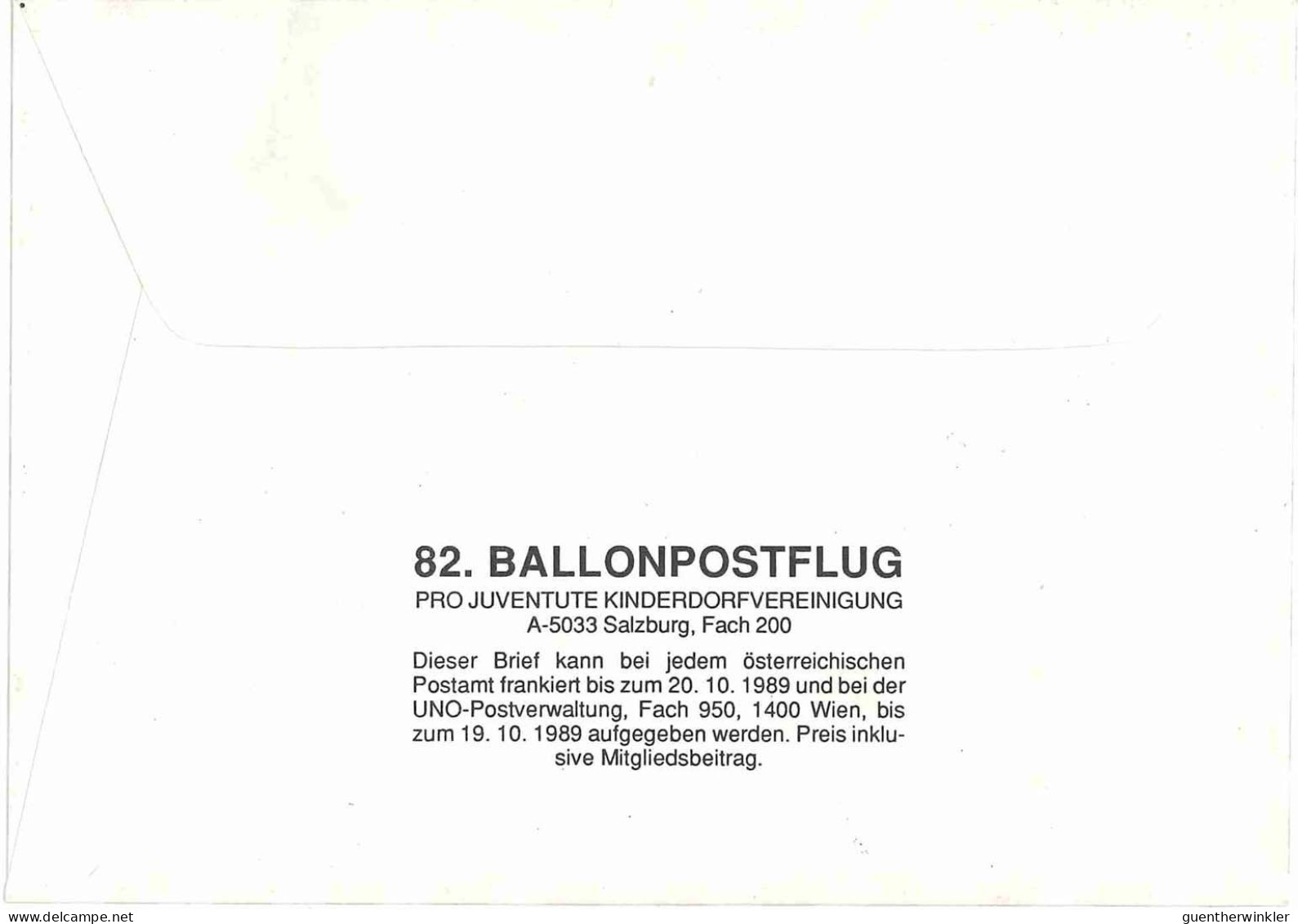 Regulärer Ballonpostflug Nr. 82a Der Pro Juventute [RBP82.] - Balloon Covers