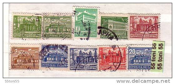 1947 – 1948  Serie Courante  (Michel -631/40)  10v.- Used/oblitere (O)  Bulgaria /Bulgarie - Usati