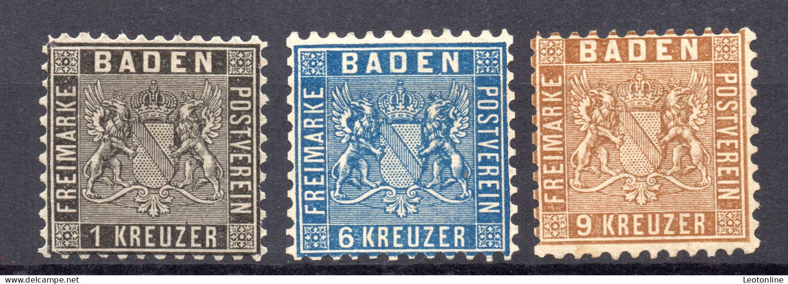 BADEN (GERMANY) 1861 Nº YVERT  13/15 - NUEVOS - MNG - Neufs