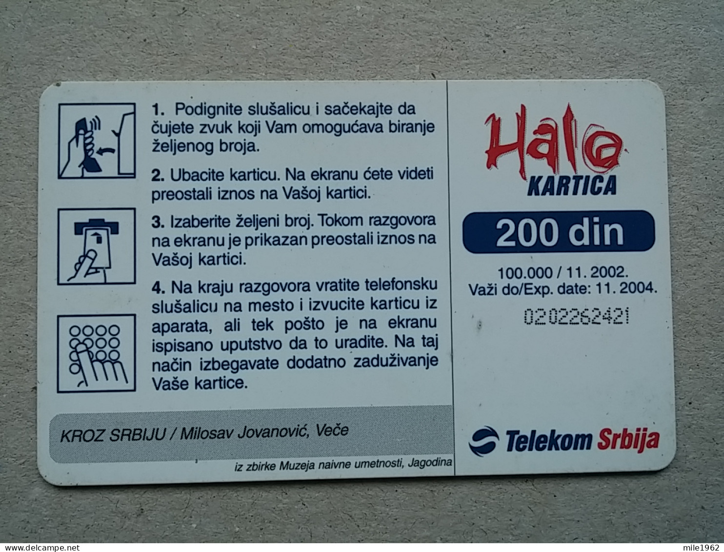 T-572 - SERBIA, Telecard, Télécarte, Phonecard, Halo Kartica, - Yugoslavia