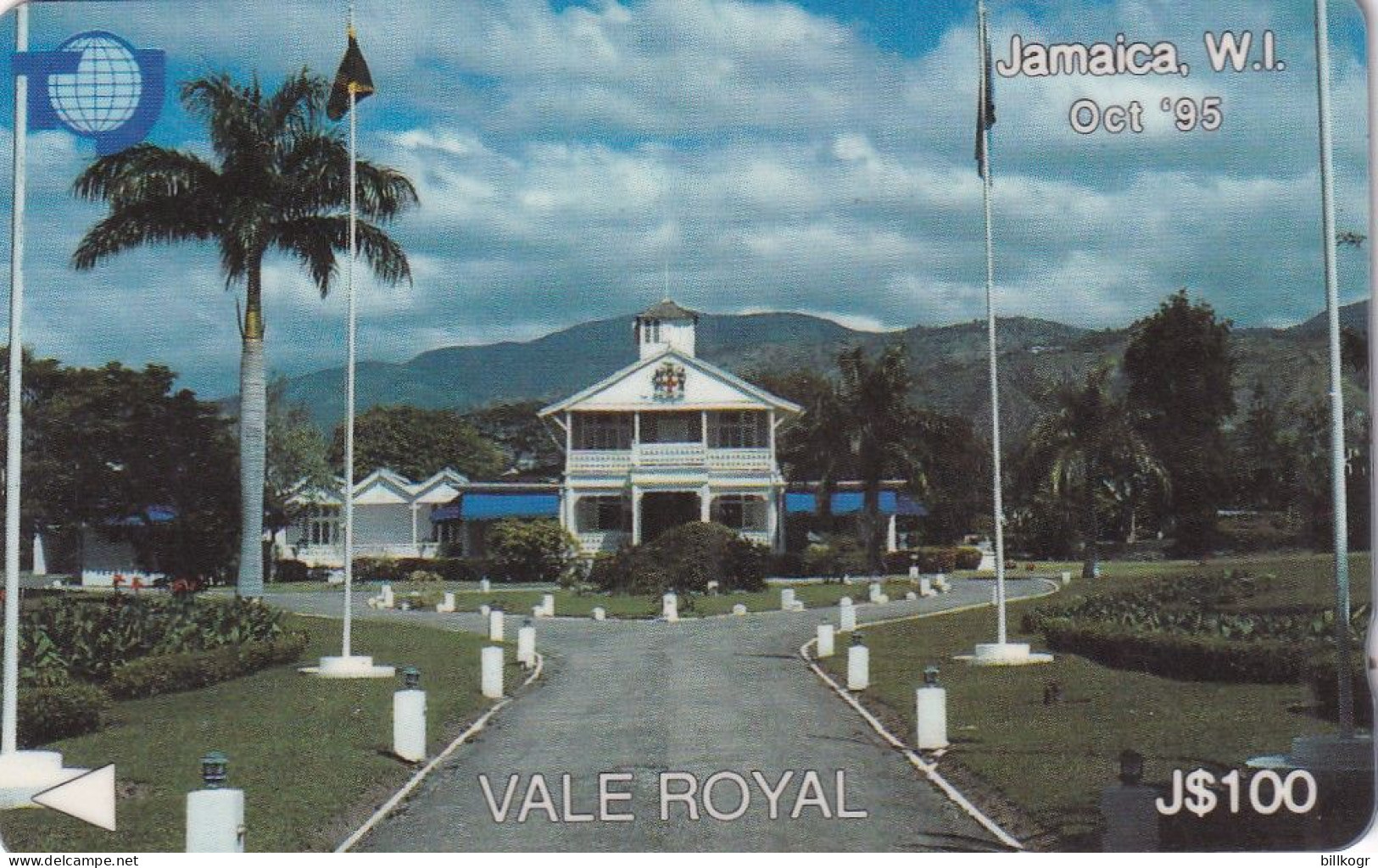 JAMAICA(GPT) - Vale Royal/October "95, CN : 20JAMA/B, Tirage %12900, Used - Giamaica