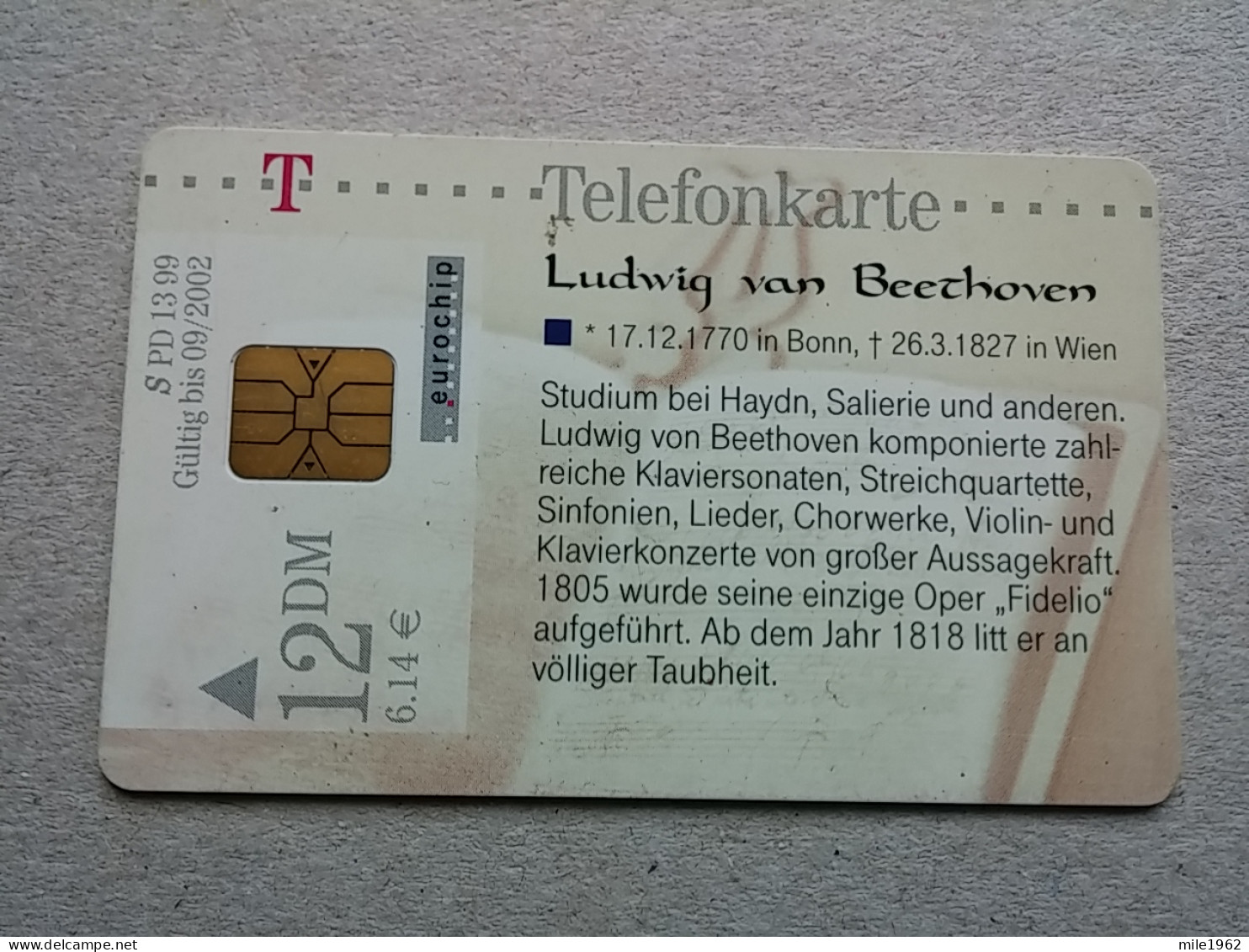 T-585 - GERMANY, Telecard, Télécarte, Phonecard, LUDWIG VAN BEETHOVEN - Andere & Zonder Classificatie