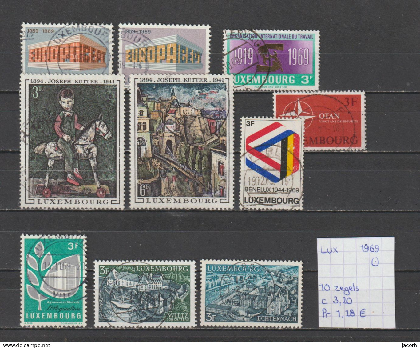 (TJ) Luxembourg 1969 - 10 Zegels (gest./obl./used) - Gebraucht