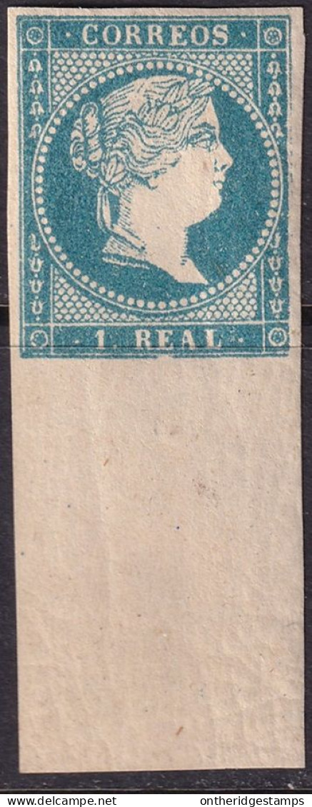 Spain 1856 Sc 46 España Ed 49 MNH** Margin Single Some Cracked Gum - Nuovi