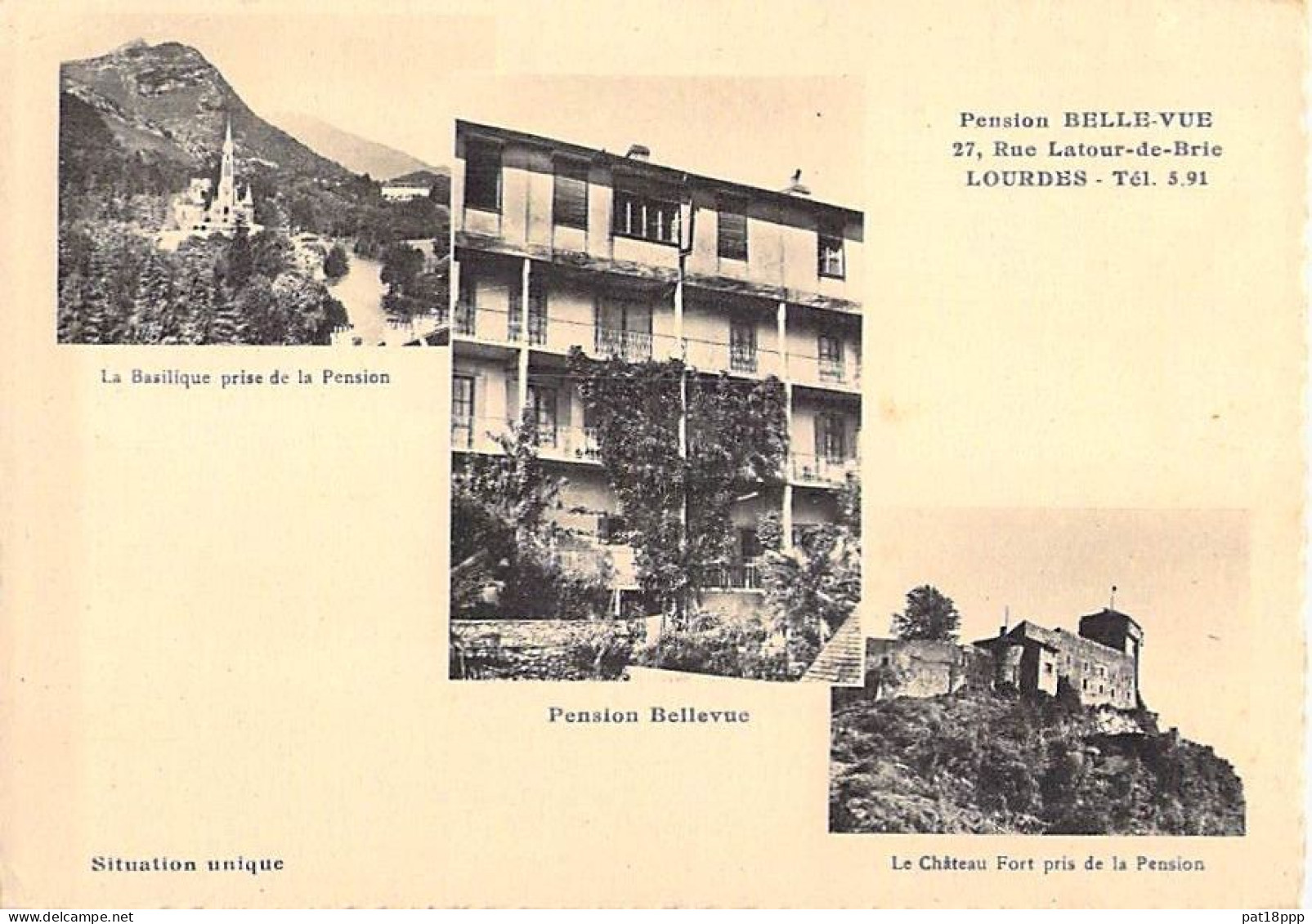 FRANCE - HOTELS à LOURDES (65) - Lot de 10 cartes CPSM Grand Format en BON ETAT