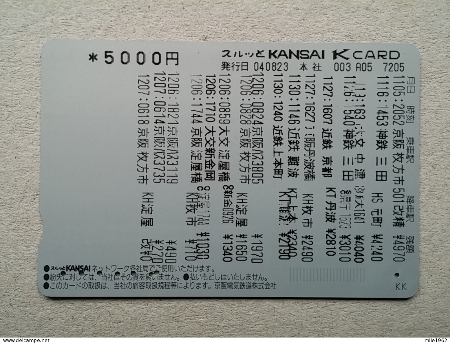 T-617 - JAPAN, Japon, Nipon, Carte Prepayee, Prepaid Card, CARD, RAILWAY, TRAIN, CHEMIN DE FER - Trains