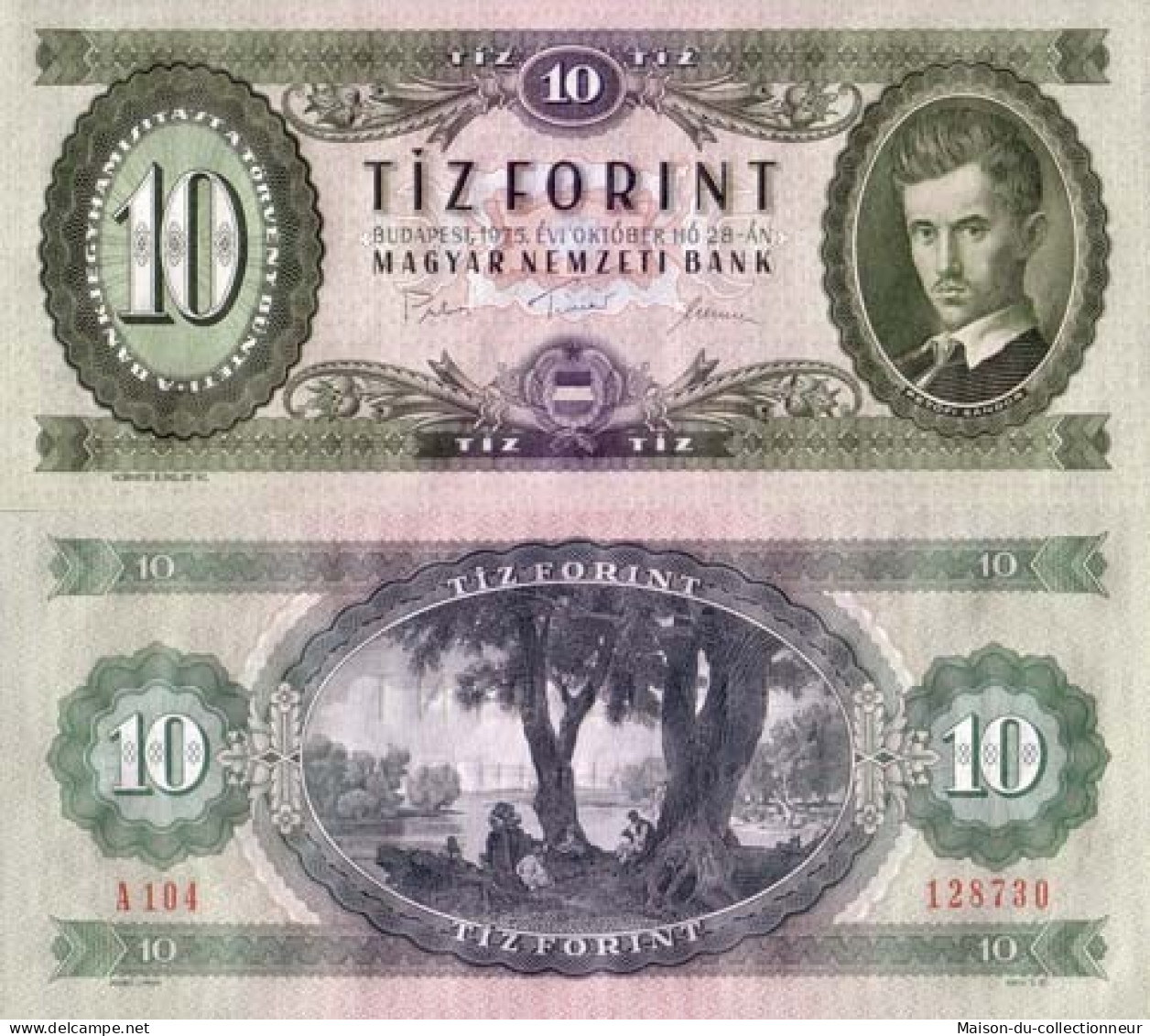 Billet De Collection Hongrie Pk N° 168 - 10 Forint - Hungary