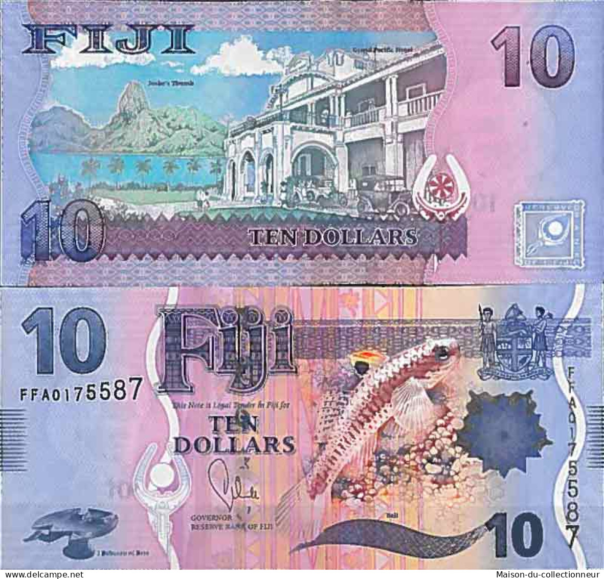 Billet De Banque Collection Fidji - PK N° 116 - 10 Dollars - Fidschi