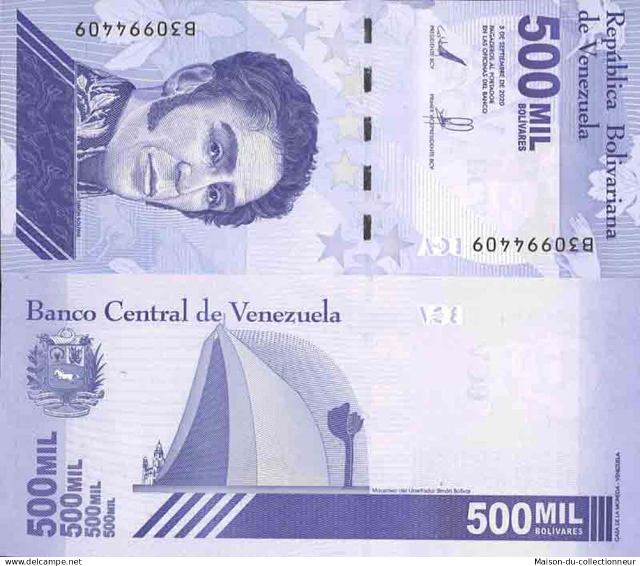 Billet De Banque Collection Venezuela - W N° 113 - 500 000 Bolivares - Venezuela