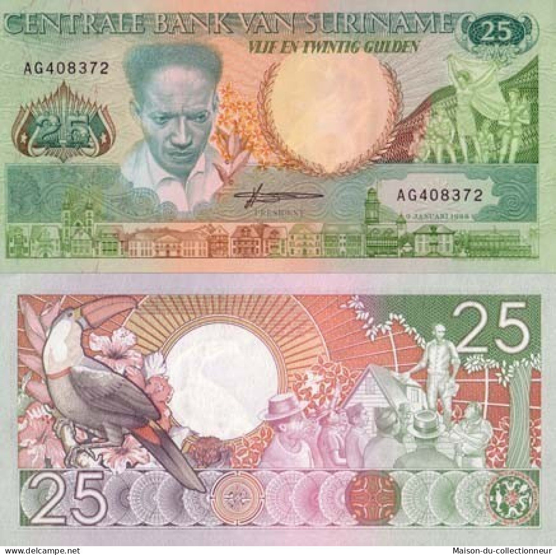 Billets Banque SURINAM Pk N° 132 - 25 Gulden - Surinam