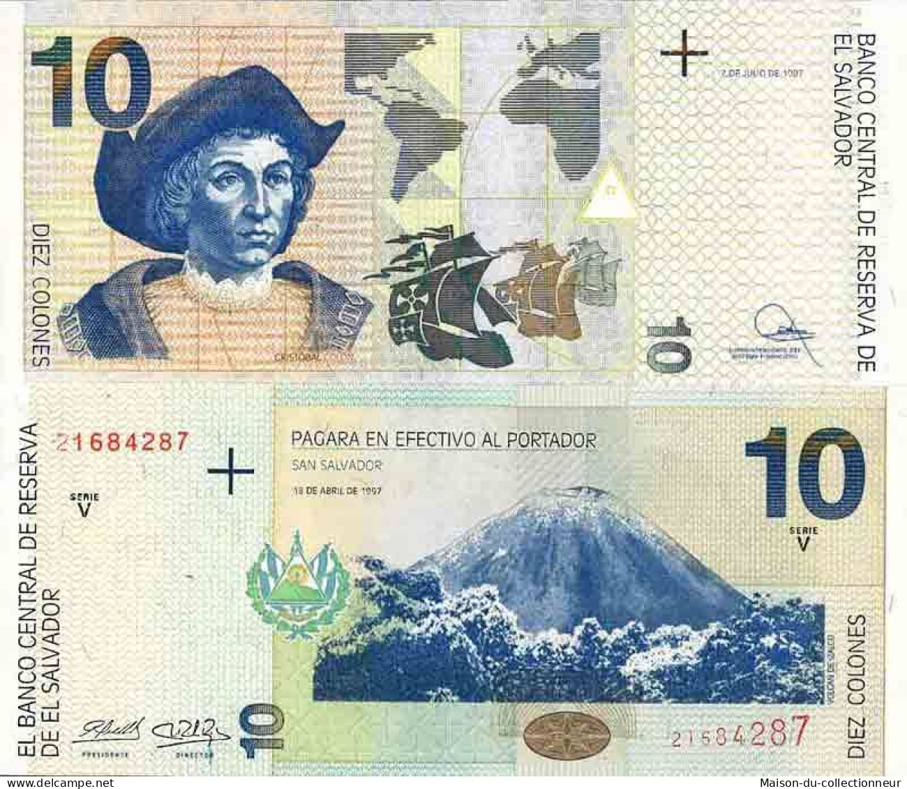 Billet De Banque Collection Salvador - PK N° 148 - 10 Colones - El Salvador