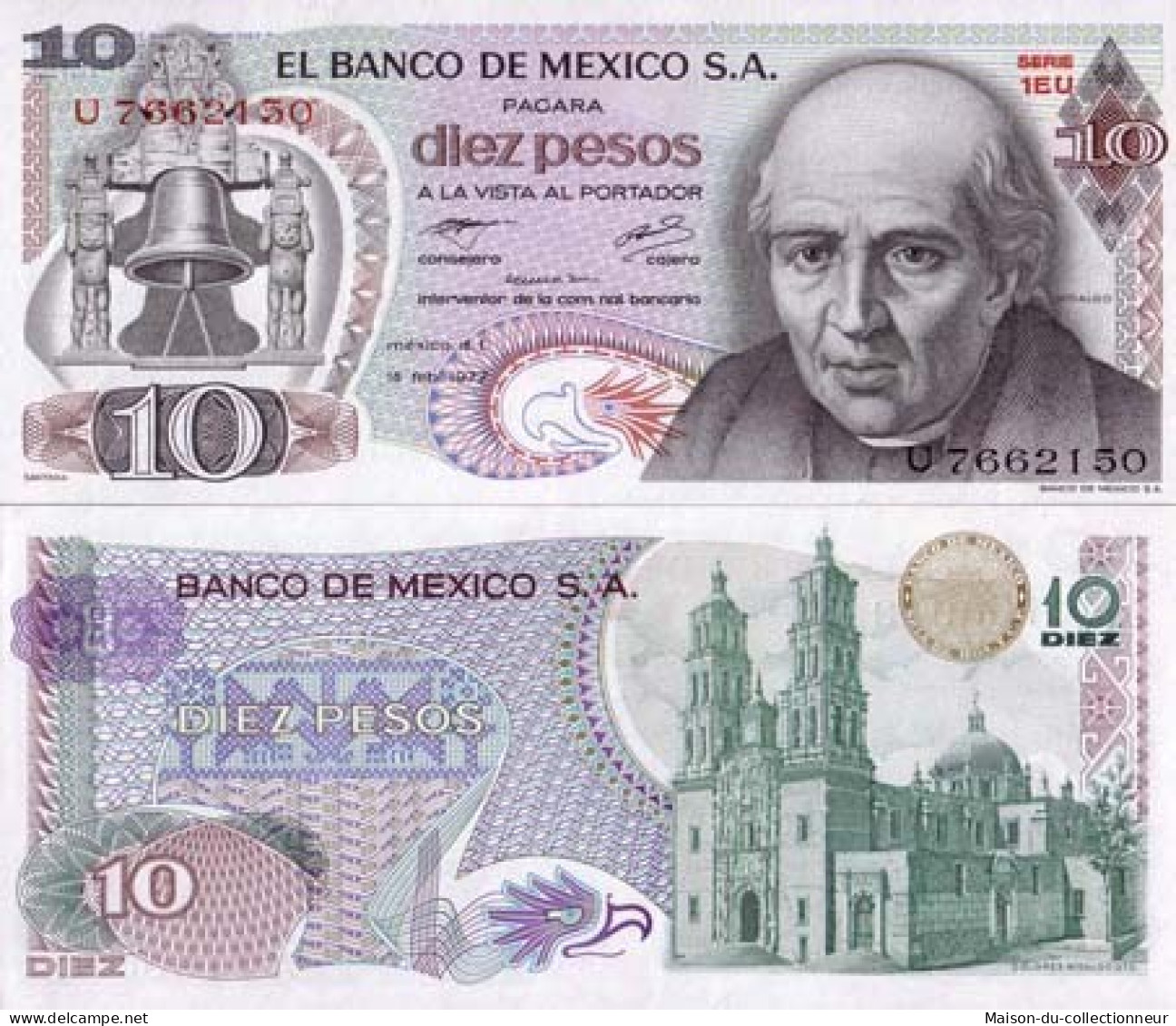 Billets Banque Mexique Pk N° 63 - 10 Pesos - Mexico