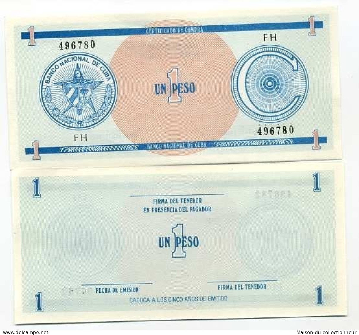 Billets Banque Cuba Pk N° 11 - 1 Pesos - Cuba