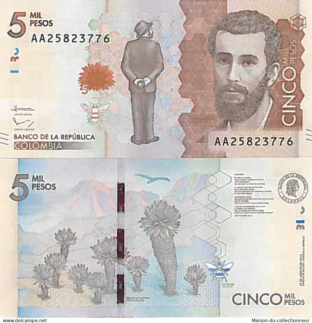 Billet De Banque Collection Colombie - PK N° 459 - 5 000 Pesos - Colombia