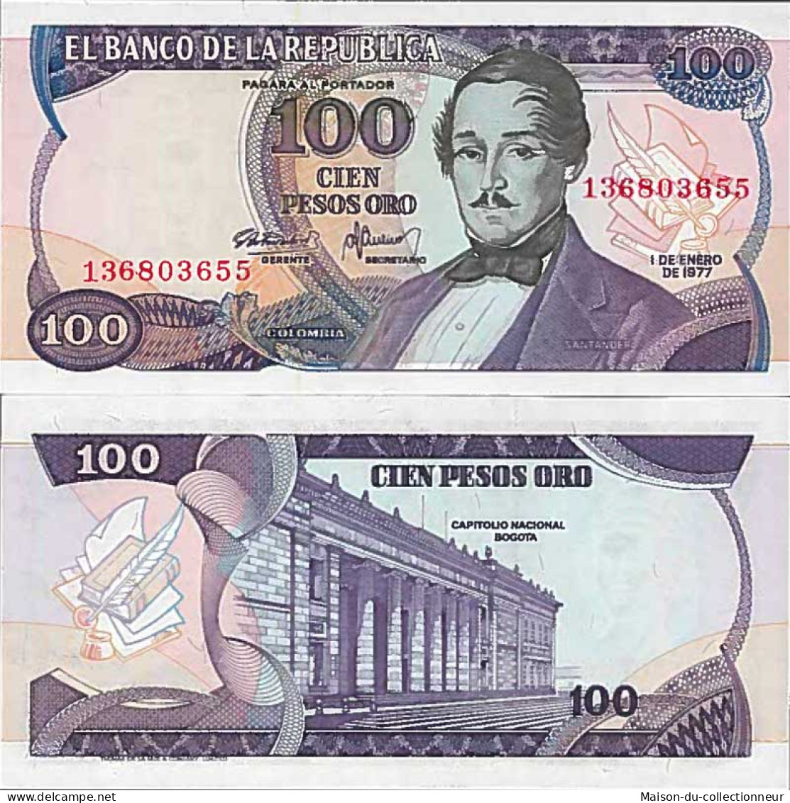 Billet De Banque Collection Colombie - PK N° 418 - 100 Pesos - Kolumbien