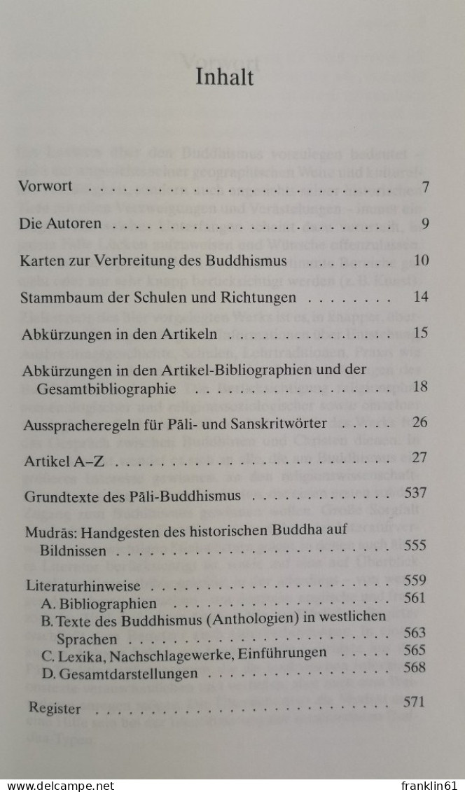 Lexikon Des Buddhismus. - Bouddhisme