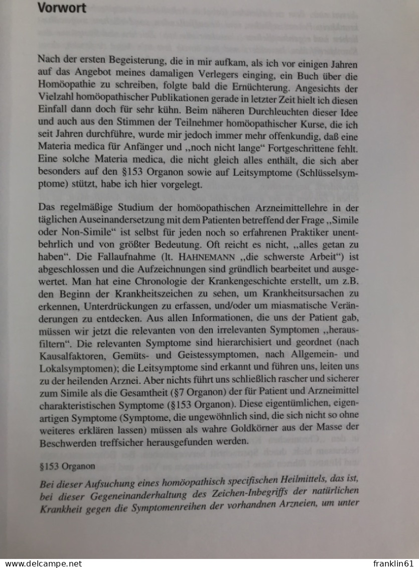 Therapiehandbuch Homöopathie : Materia Medica Mit Fallbeispielen. - Santé & Médecine