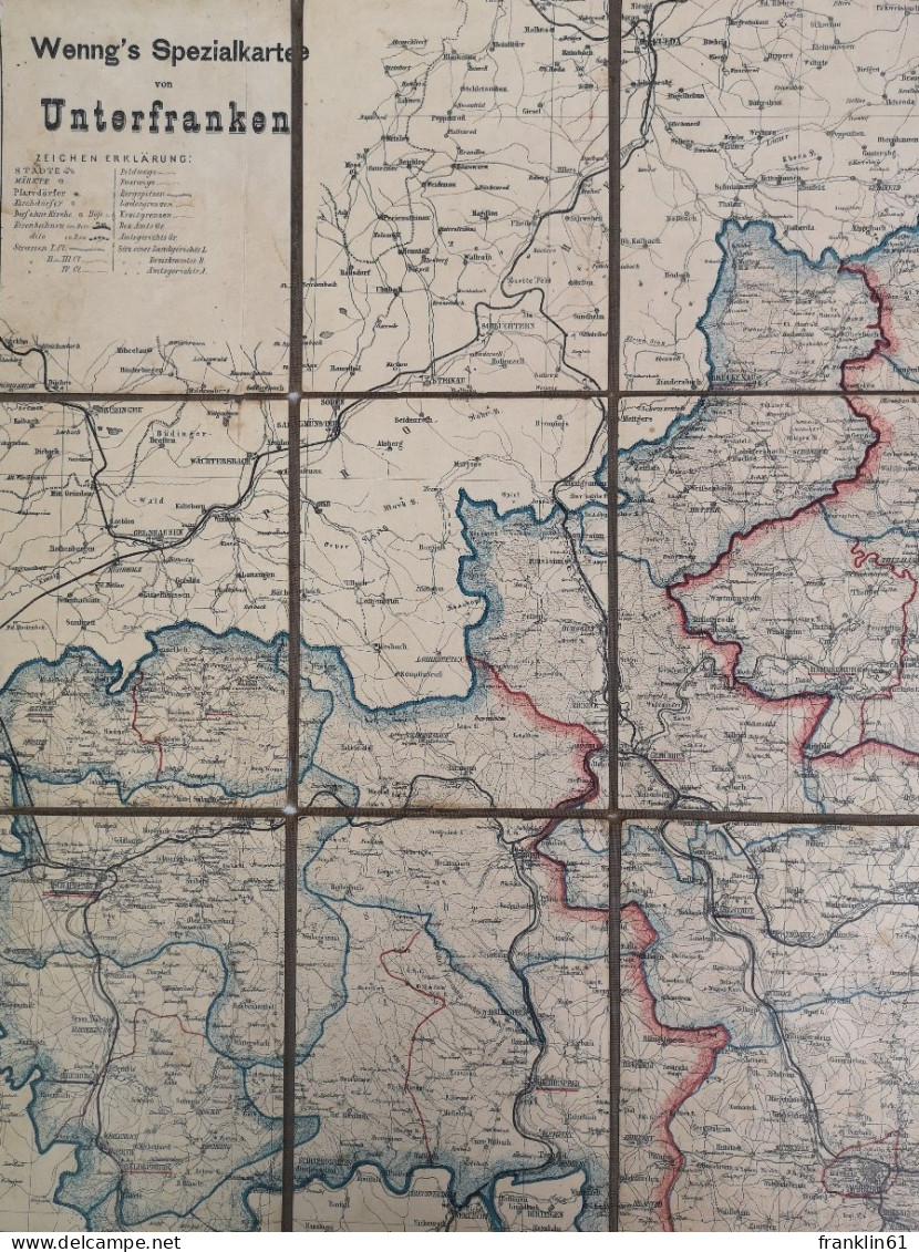 Wenng's Spezialkarte Von Unterfranken. Maasstab 1 : 200 000. - Topographische Karten